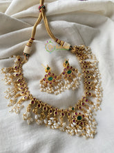 Gold CZ Stone Guttapusalu -Green Red -G118
